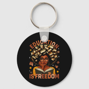 Education Is Freedom Black Teacher Books Black His Keychain