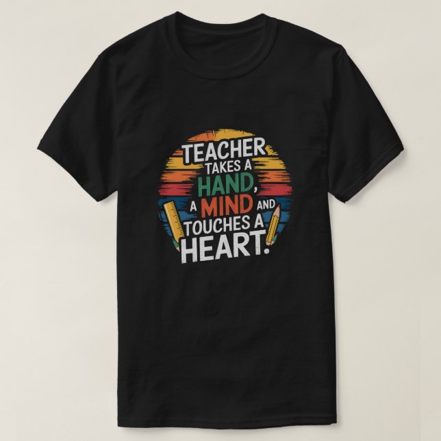 Education Is Freedom Black Teacher T-Shirt (Design Front)