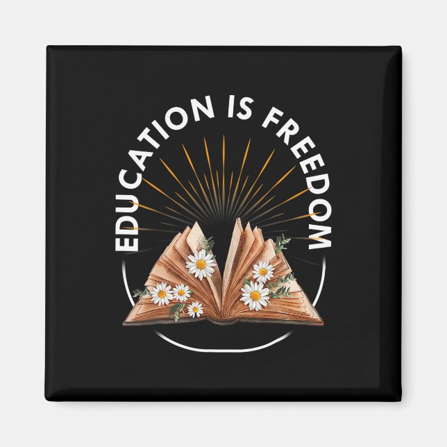 Education Is Freedom Book Reader Black History Mon Magnet (Front)