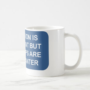 Education is import Big biceps are importanter Coffee Mug