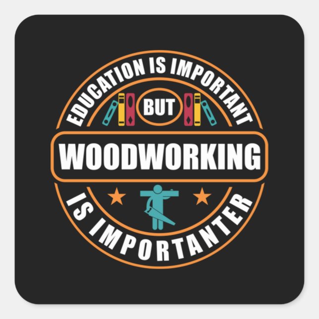 Education Is Important Camping Is Importanter  Square Sticker (Front)