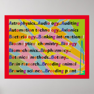 Education Learning design in mixed colours Poster