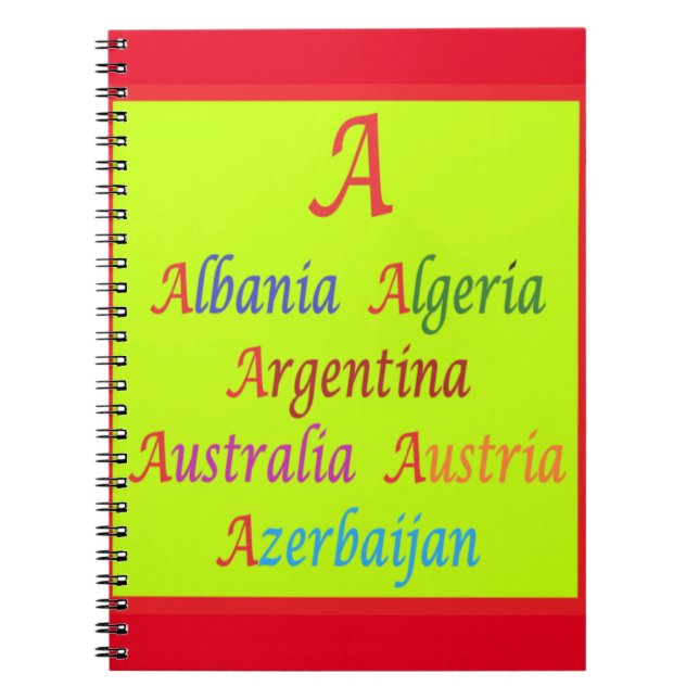 Education Learning design in mixed colours words Notebook (Front)