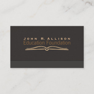 Education Open Book Brown Suede Look Business Card