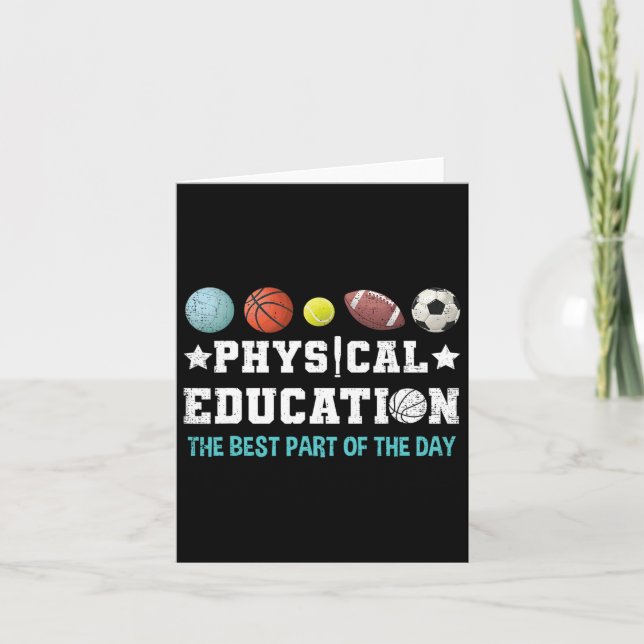 Education Pe Teacher Strong School P.e. Teacher  Card (Front)