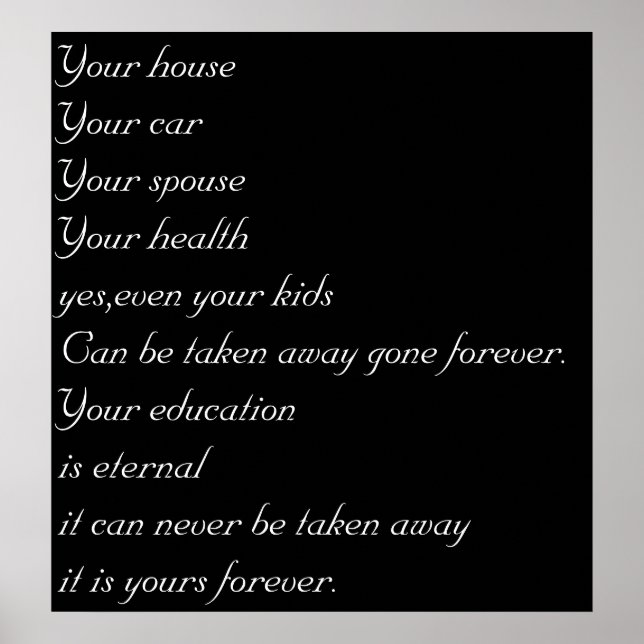 education poster (Front)