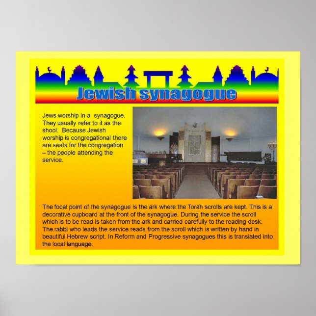 Education, Religion, Jewish synagogue Poster (Front)