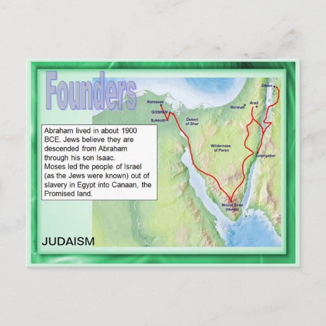 Education, Religion, Judaism, Founders Postcard (Front)