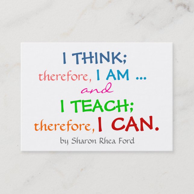 Education / Teacher Profile - Business Card by SRF (Front)