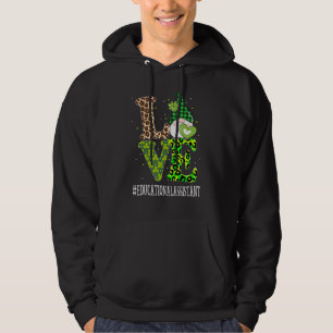 Educational Assistant Love St Patricks Day Gnome L Hoodie