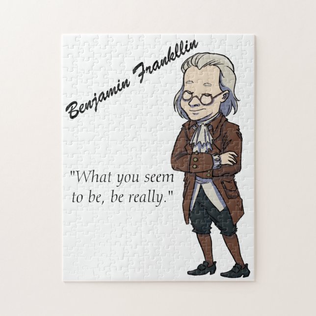 Educational Benjamin Franklin Quote History Puzzle (Vertical)