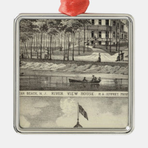 Educational Hall, Asbury Park and River View House Metal Ornament