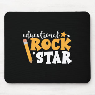 Educational Rock Star Rockstar Teacher Student Sch Mouse Pad
