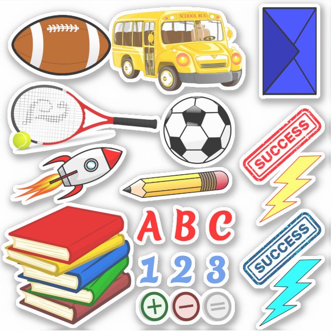 Educational School Stickers (Kids Activity Books) (Front)