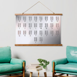 Educational Wall Art with Braille Alphabet