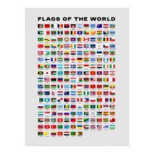 Educational World Flags Poster