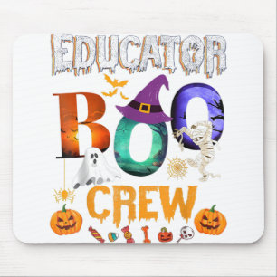Educator Boo Crew Teacher Student Funny Halloween Mouse Pad