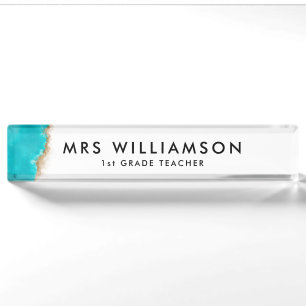 Educator Classroom teacher name plates for desk