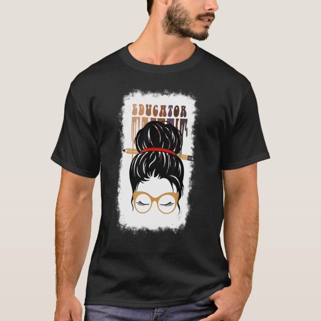 Educator Happy First Day Of School Cute Women Back T-Shirt (Front)