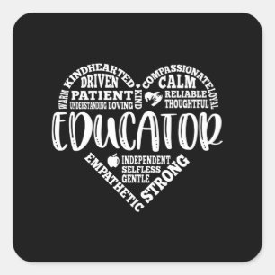 Educator Teacher appreciation subway art Square Sticker