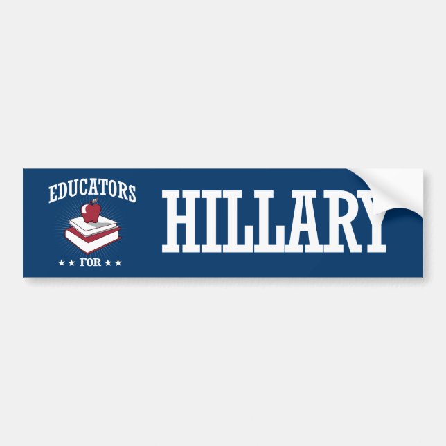 EDUCATORS FOR HILLARY BUMPER STICKER (Front)