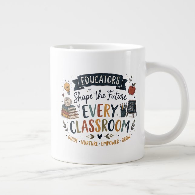Educators Shape the Future Large Coffee Mug (Right)