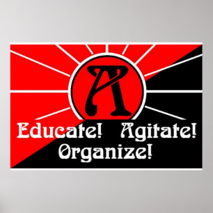 éduquer agiter organiser poster