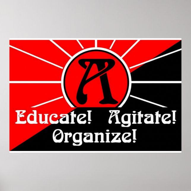 éduquer agiter organiser poster (Devant)