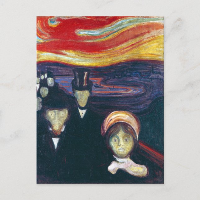Edvard Munch Anxiety Postcard (Front)