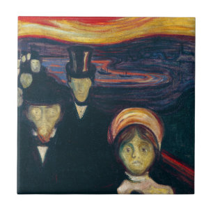 Edvard Munch - Anxiety Tile