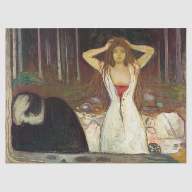Edvard Munch - Ashes Tissue Paper (Front)