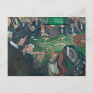 Edvard Munch - At the Roulette Table Postcard