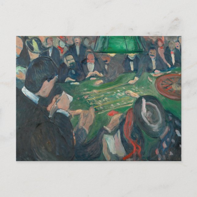 Edvard Munch - At the Roulette Table Postcard (Front)