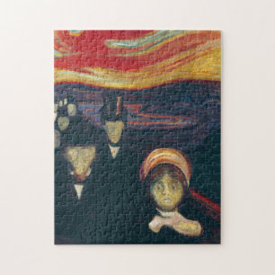 Edvard Munch Classic Painting, Anxiety (1894) Jigsaw Puzzle