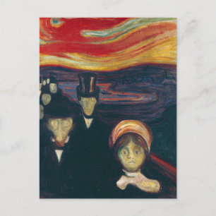 Edvard Munch Classic Painting, Anxiety (1894) Postcard