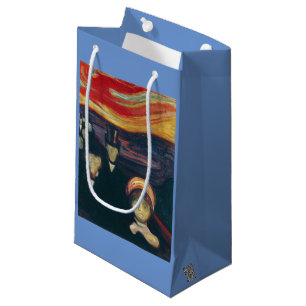 Edvard Munch Classic Painting, Anxiety (1894) Small Gift Bag
