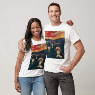 Edvard Munch Classic Painting, Anxiety (1894) T-Shirt