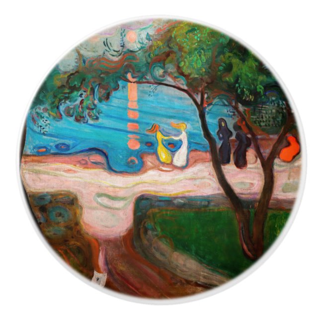 Edvard Munch - Dance on the Beach Ceramic Knob (Front)