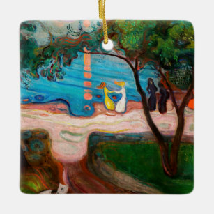 Edvard Munch - Dance on the Beach Ceramic Ornament