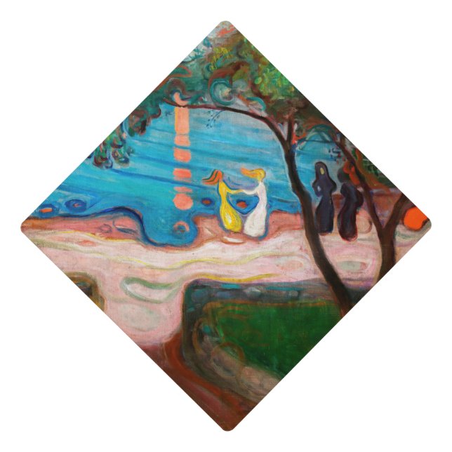 Edvard Munch - Dance on the Beach Graduation Cap Topper (Front)