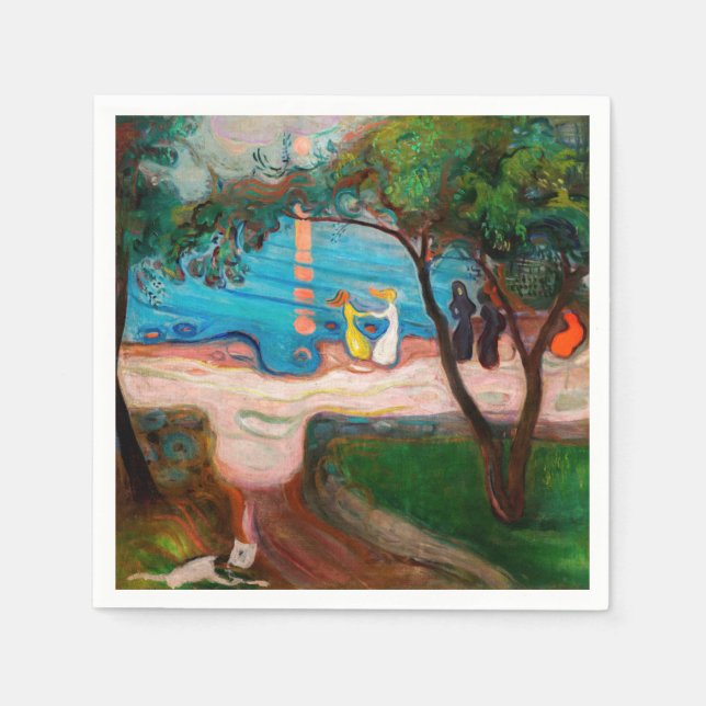 Edvard Munch - Dance on the Beach Napkin (Front)
