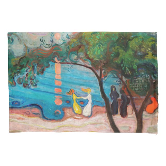 Edvard Munch - Dance on the Beach Pillowcase (Front)