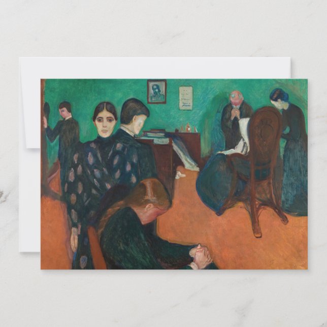 Edvard Munch - Death in the Sickroom v1 Invitation (Front)