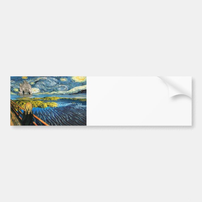 Edvard Munch - Edvard Meets Vincent Bumper Sticker (Front)