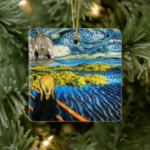 Edvard Munch - Edvard Meets Vincent Ceramic Ornament