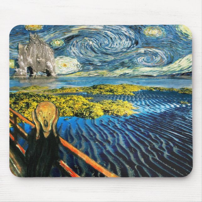 Edvard Munch - Edvard Meets Vincent Mouse Pad (Front)