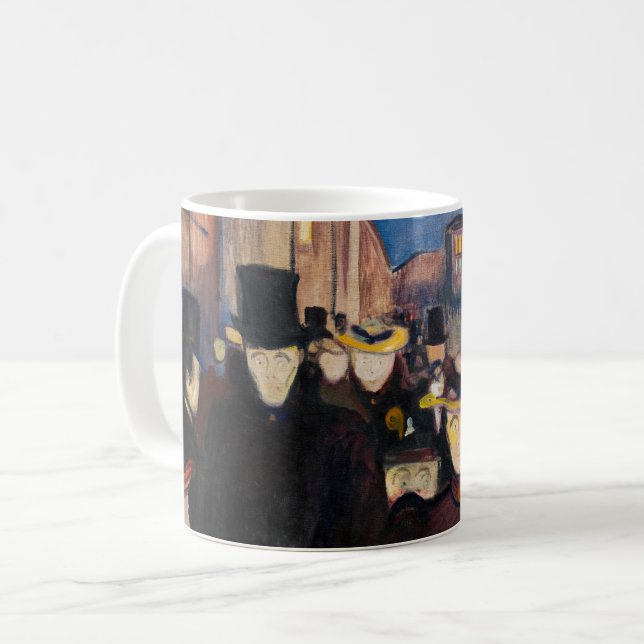 Edvard Munch - Evening on Karl Johan Street Coffee Mug (Front Left)