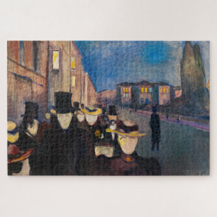 Edvard Munch - Evening on Karl Johan Street Jigsaw Puzzle