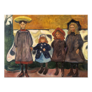 Edvard Munch - Four Girls in Asgardstrand Photo Print