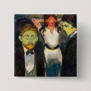 Edvard Munch - Jealousy 2 Inch Square Button